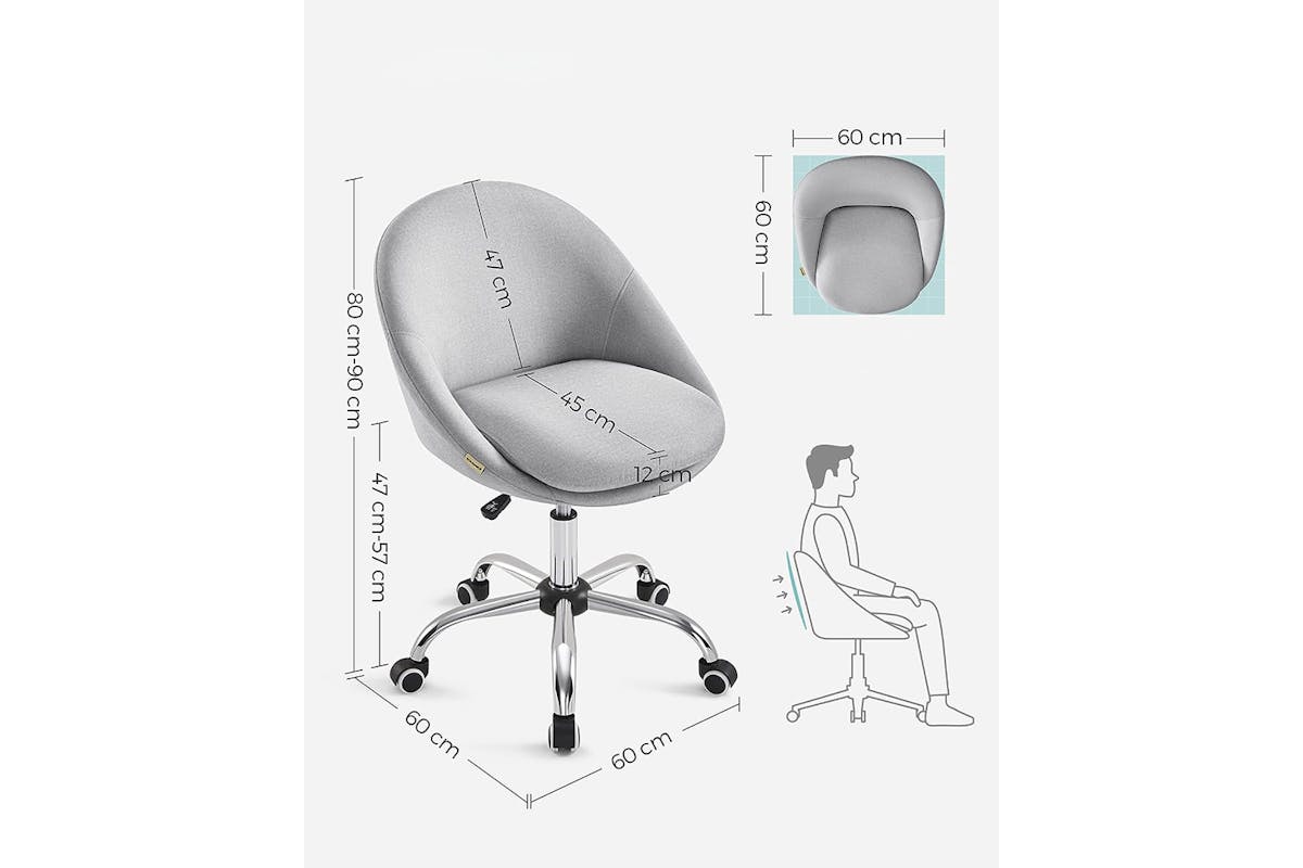 Songmics Office Chair | Grey-6