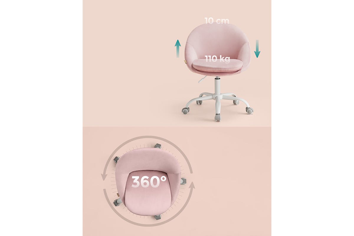 Songmics Homeoffice Chair | Pastel Pink-6