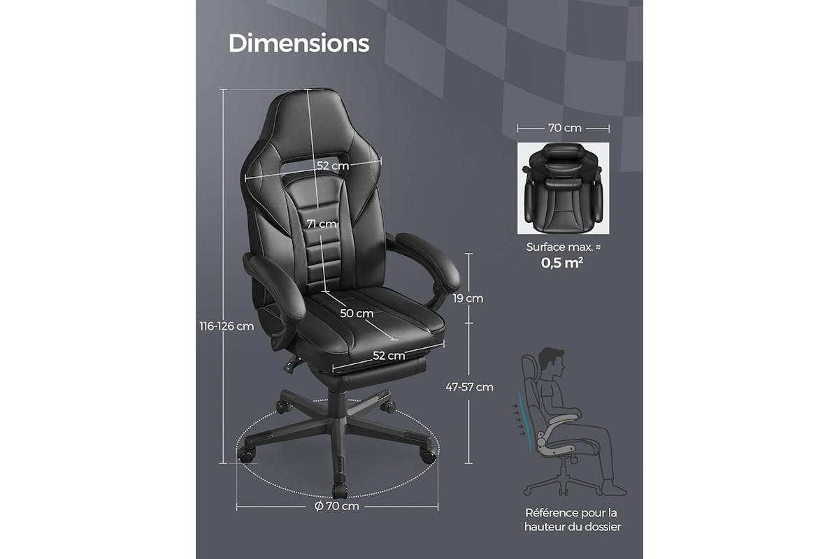 Songmics Office Chair | Ink Black-6