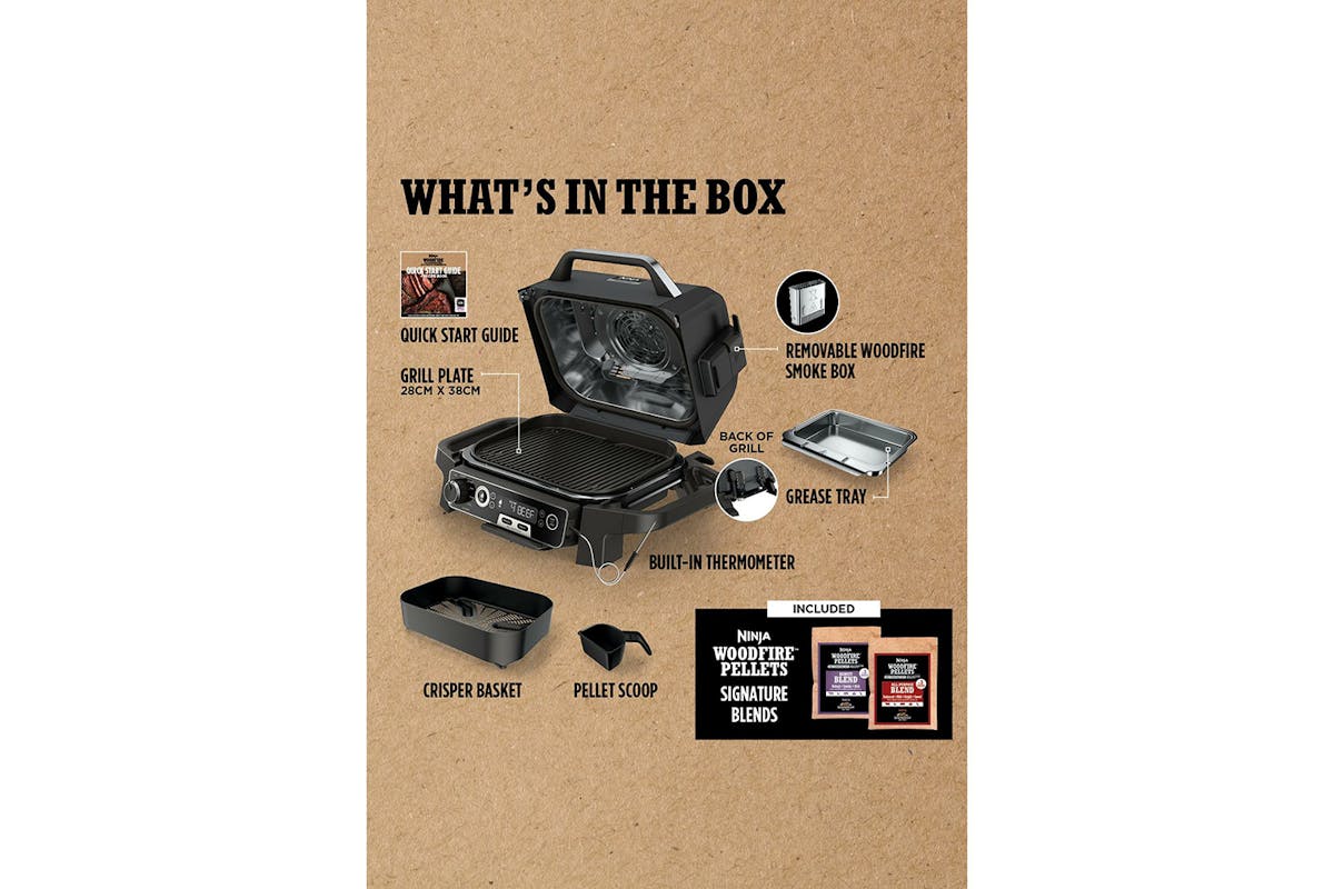 Ninja Woodfire Outdoor Electric BBQ Grill & Smoker | OG701UK | Grey & Black-8