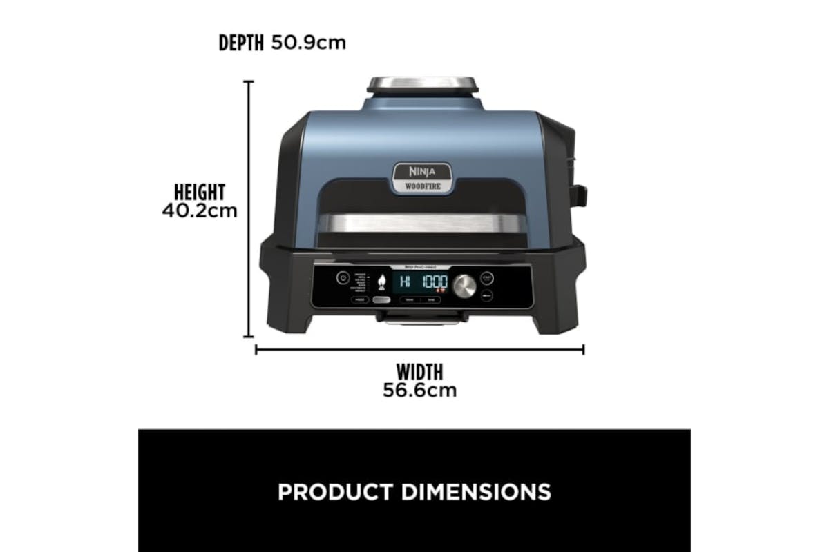 Ninja Woodfire Pro Connect XL Electric BBQ Grill & Smoker | OG901UK | Blue/Black-7