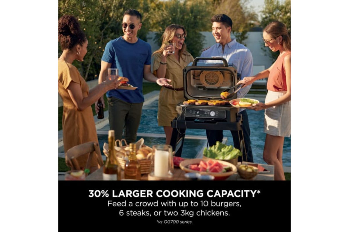 Ninja Woodfire Pro Connect XL Electric BBQ Grill & Smoker | OG901UK | Blue/Black-8