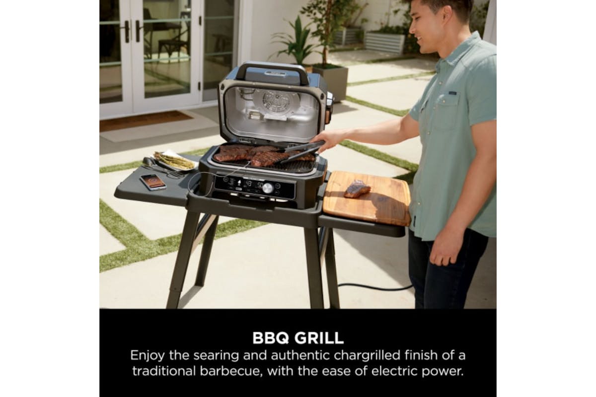 Ninja Woodfire Pro Connect XL Electric BBQ Grill & Smoker | OG901UK | Blue/Black-10