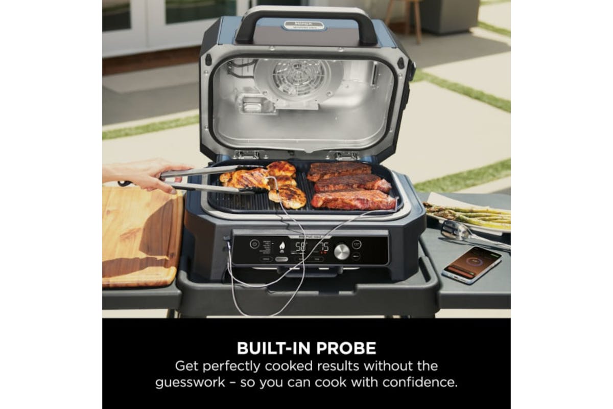Ninja Woodfire Pro Connect XL Electric BBQ Grill & Smoker | OG901UK | Blue/Black-12