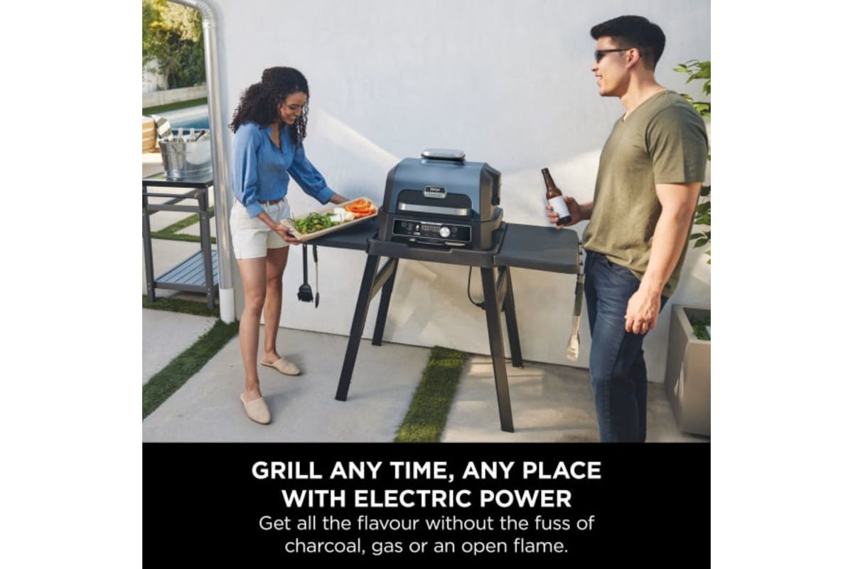 Ninja Woodfire Pro Connect XL Electric BBQ Grill & Smoker | OG901UK | Blue/Black-14