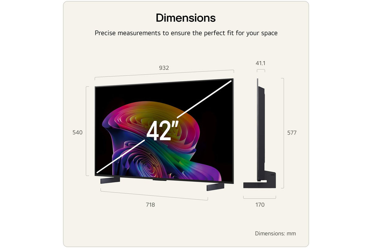 LG C6 42" OLED Evo AI 4K Ultra HD Smart TV (2026) | OLED42C64LA.AEI-3
