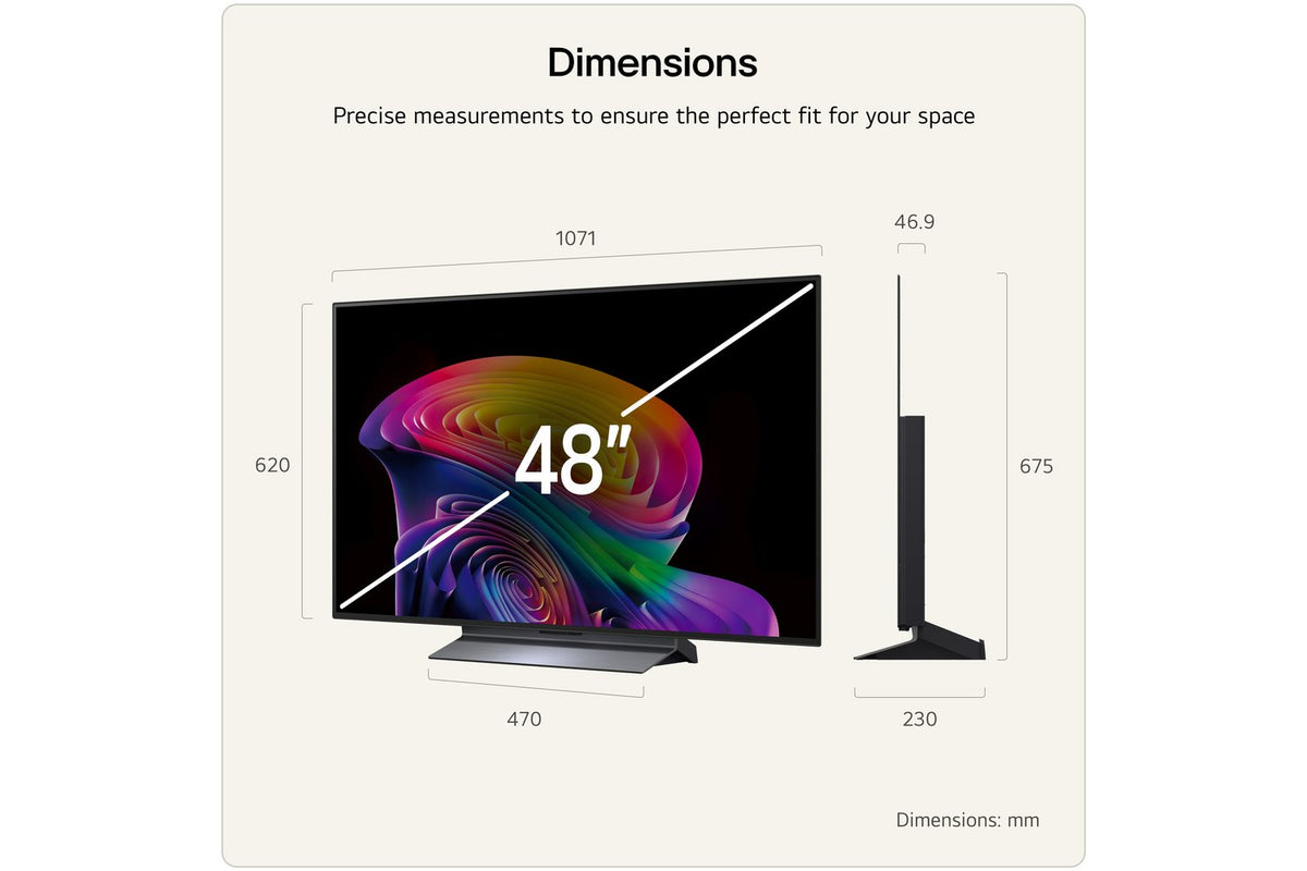 LG C6 48" OLED Evo AI 4K Ultra HD Smart TV (2026) | OLED48C64LA.AEI-3