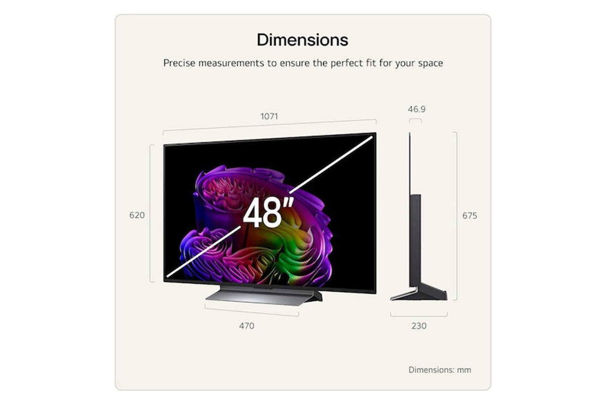 LG 48" Evo AI G6 4K Smart TV (2026) | OLED48G66LS.AEI-3