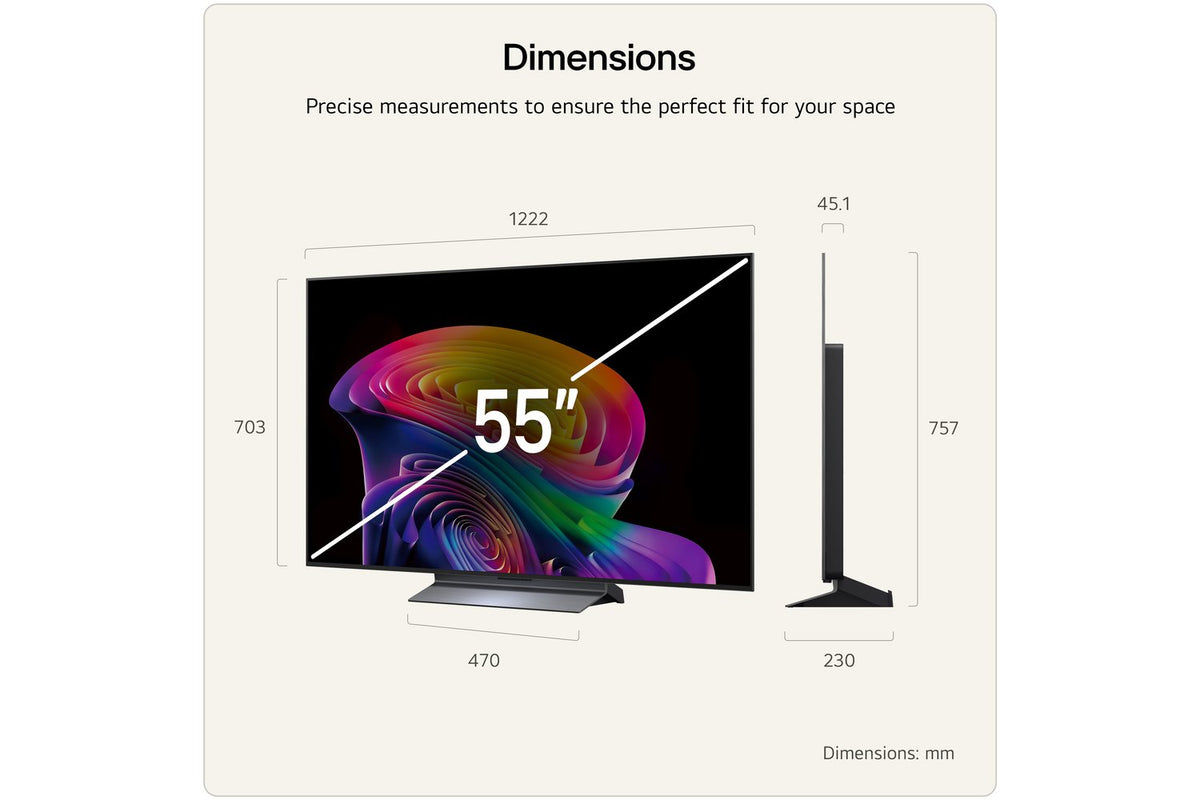 LG C6 55" OLED Evo AI 4K Ultra HD Smart TV (2026) | OLED55C64LA.AEI-3