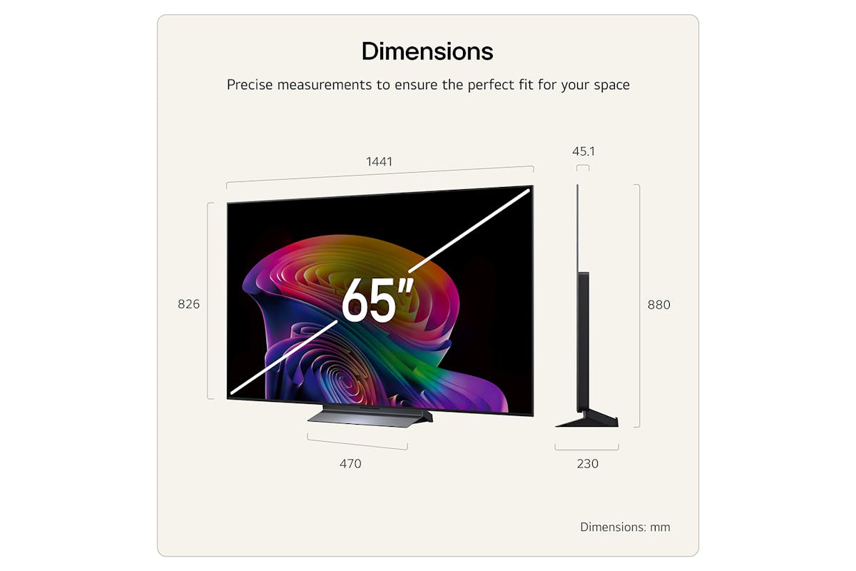 LG C6 65" OLED Evo AI 4K Ultra HD Smart TV (2026) | OLED65C64LA.AEI-3