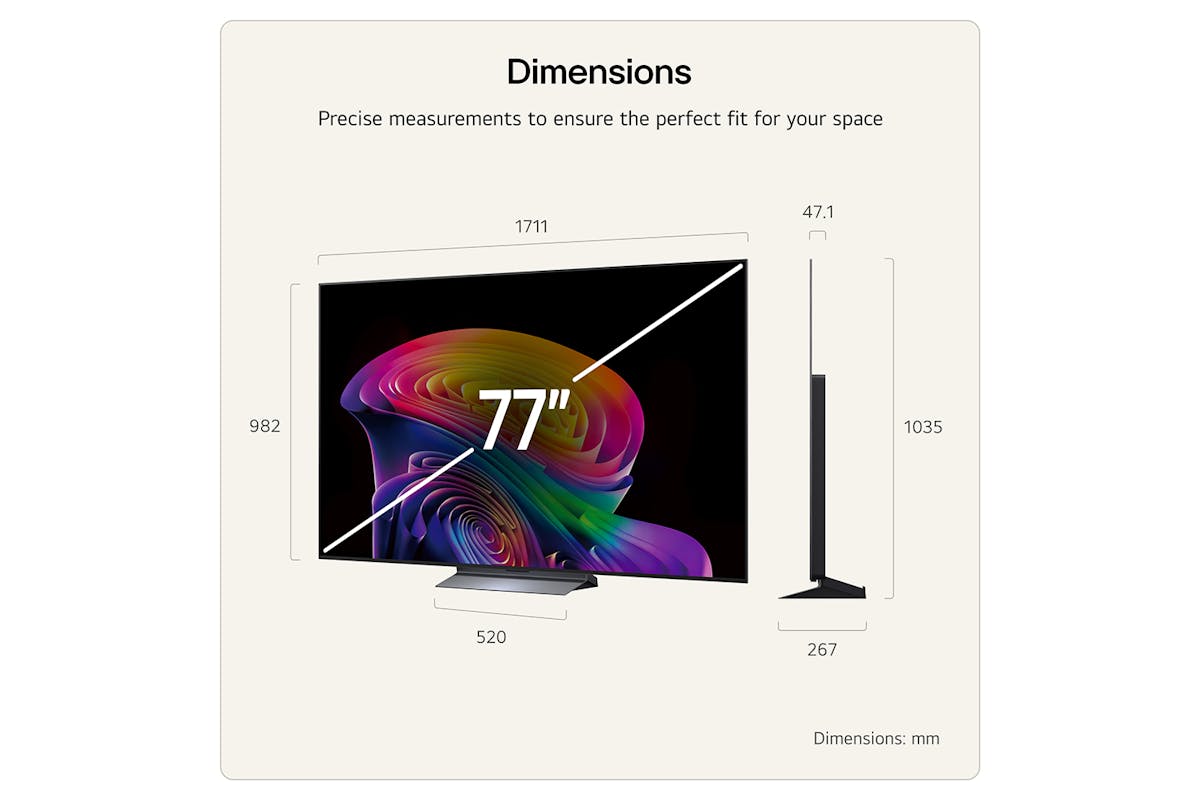 LG C6 77" OLED Evo AI 4K Ultra HD Smart TV (2026) | OLED77C64LA.AEI-3