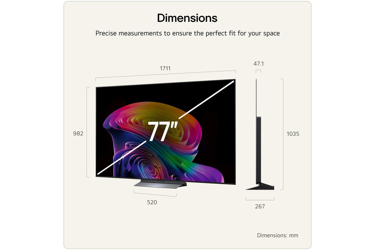 LG C6 77" OLED Evo AI 4K Ultra HD Smart TV (2026) | OLED77C64LA.AEI-3