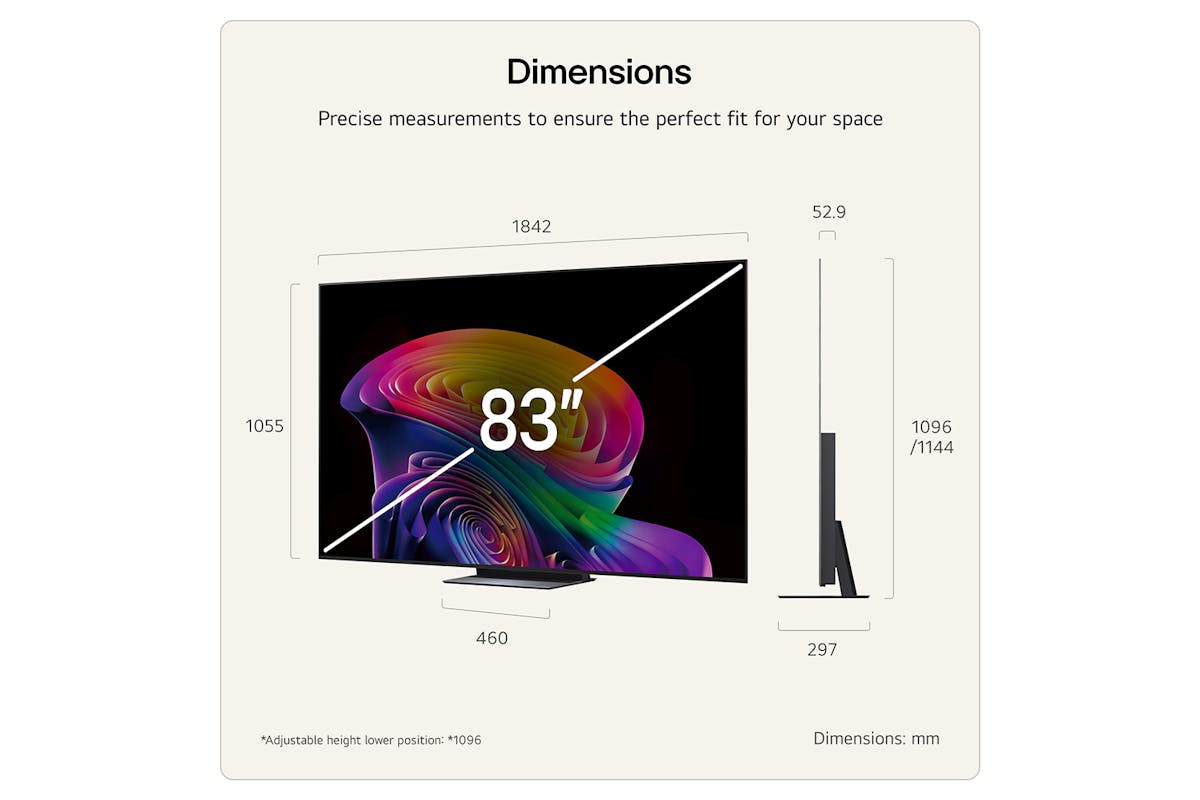 LG C6 83" OLED Evo AI 4K Ultra HD Smart TV (2026) | OLED83C64LA.AEI-3