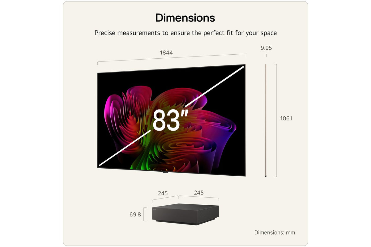LG W6 83" OLED Evo AI 4K UHD Smart TV (2026) | OLED83W69LA.AEK-4