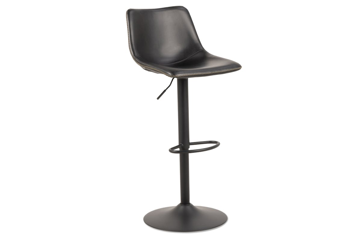 Oregan Bar Stool | Gas Lift | Black-12