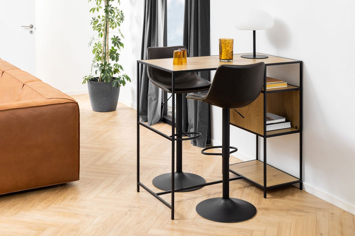 Oregan Bar Stool | Gas Lift | Black-10