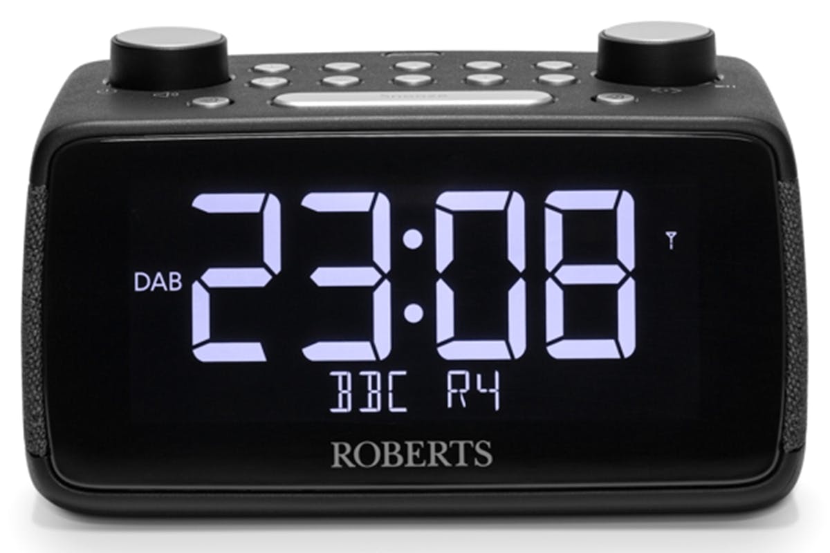 Roberts Ortus 4 FM Dual Alarm Clock Radio | Black