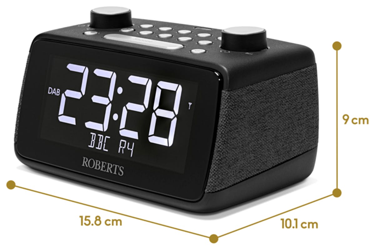 Roberts Ortus 4 FM Dual Alarm Clock Radio | Black-7