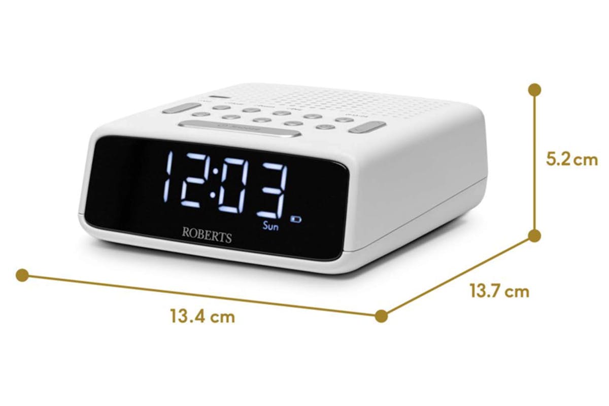 Roberts Ortus FM with Dual Alarm | White-4