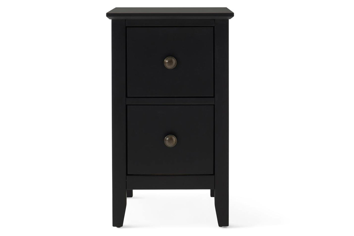 Otto Bedside Table | 2 Drawer | Black