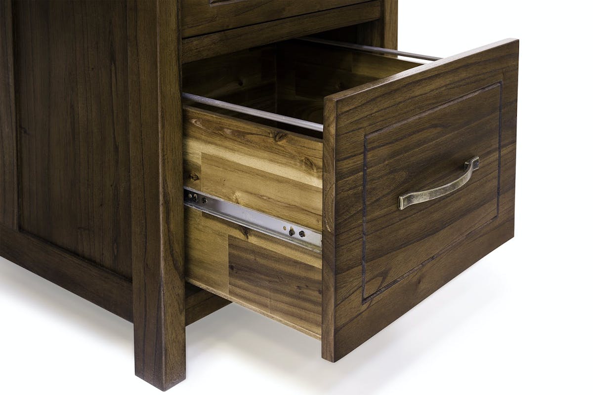 Ebony Office Desk | Large | 6 Drawers-7