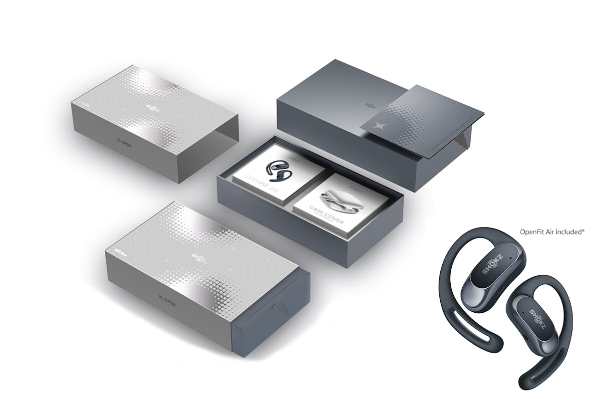 Shokz OpenFit Air Open-Ear True Wireless Earbuds with Gift Box | Black-7