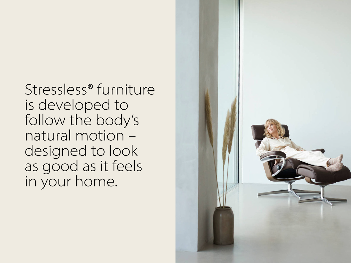 Stressless® Nordic Recliner with Footstool | Leather | Walnut-2
