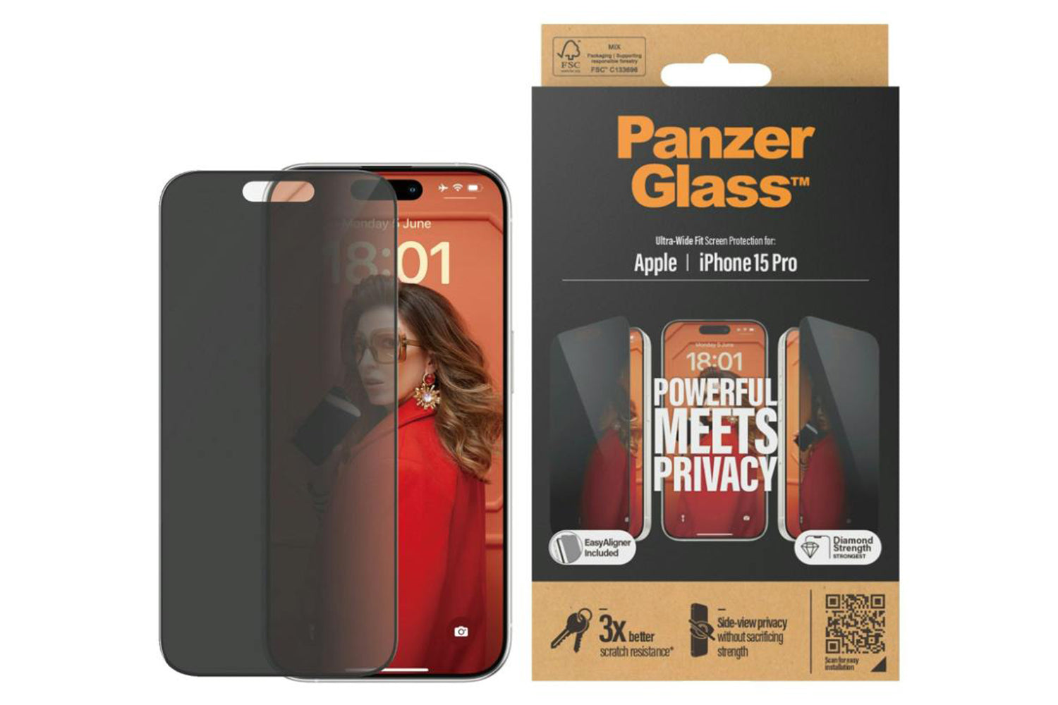 PanzerGlass iPhone 15 Pro Privacy Screen-2