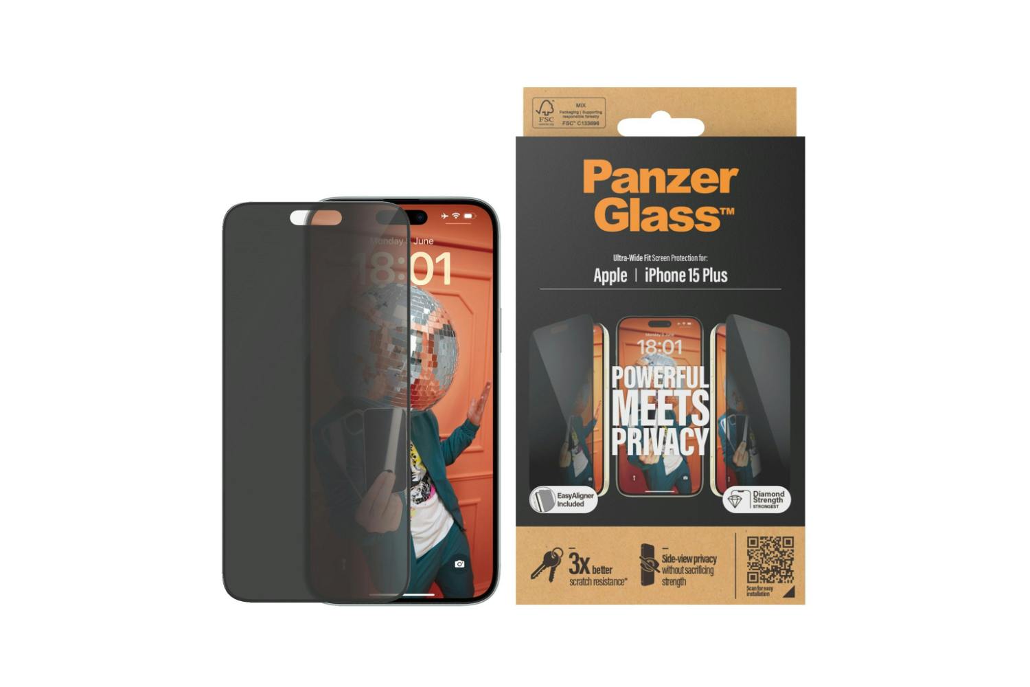 PanzerGlass iPhone 15 Plus Privacy Screen-2