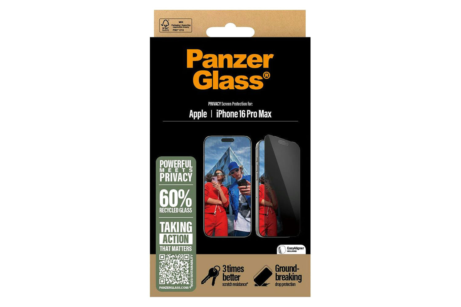 PanzerGlass iPhone 16 Pro Max Ultra-Wide Fit Privacy Screen Protector-3