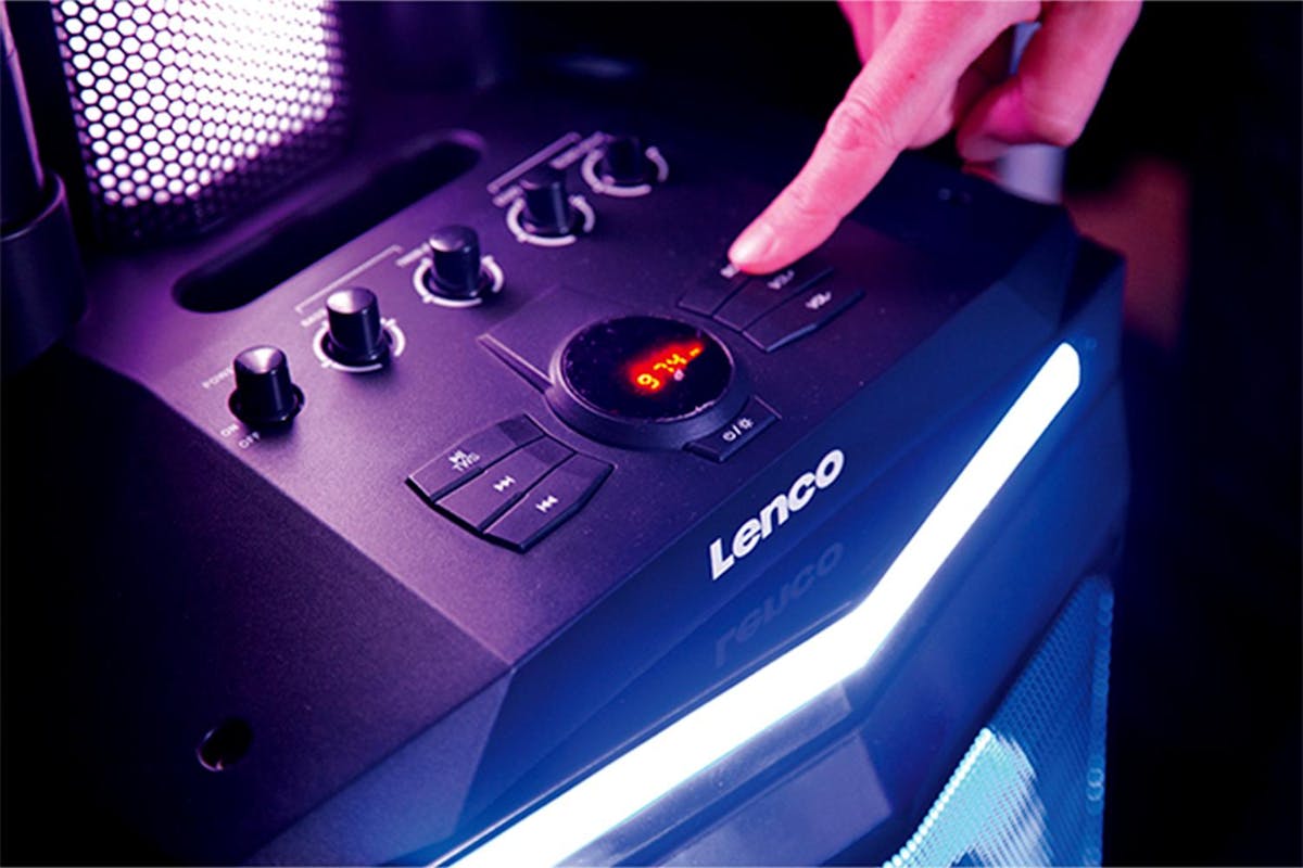 Lenco | Bluetooth Party Speaker | With Light Column And 2 Mic-9