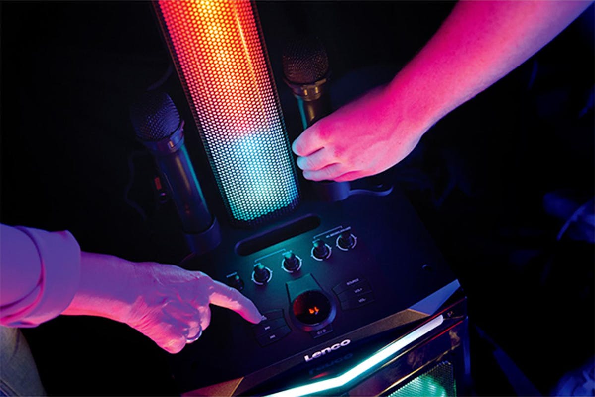 Lenco | Bluetooth Party Speaker | With Light Column And 2 Mic-10