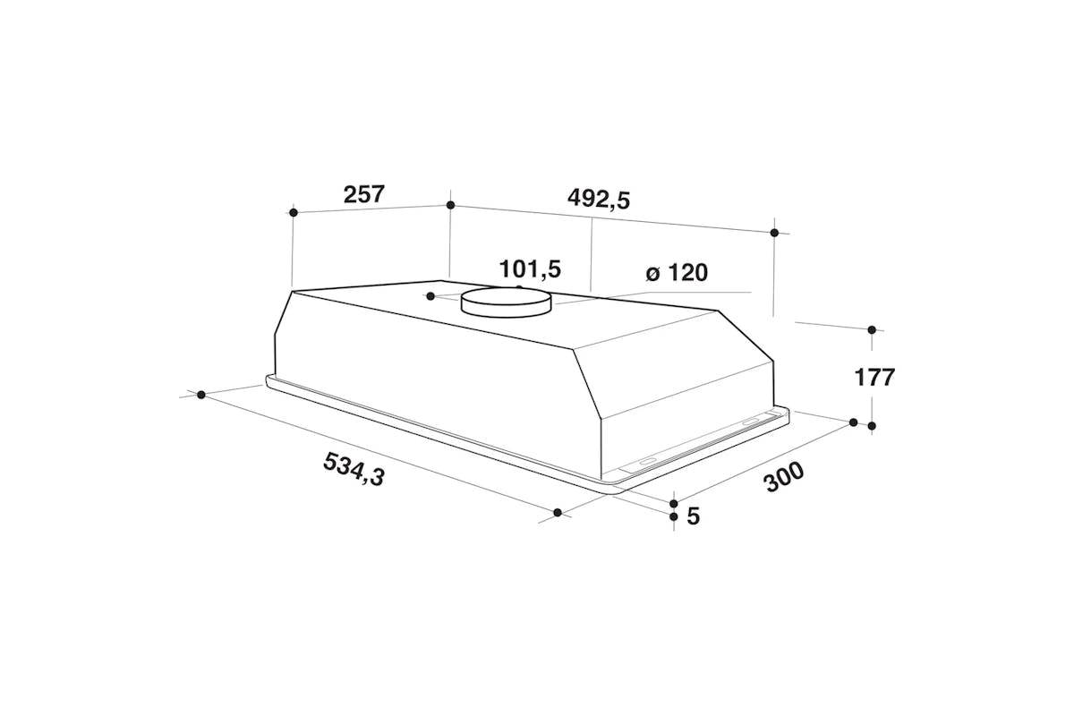 Hotpoint 60cm Integrated Cooker Hood | PCT64FLSS-5