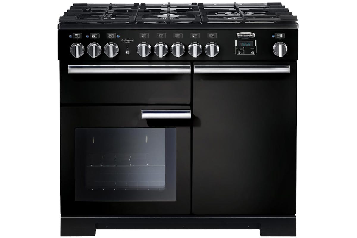 Rangemaster Pro Deluxe 100cm Dual Fuel Range Cooker | PDL100DFFGB/C | Black
