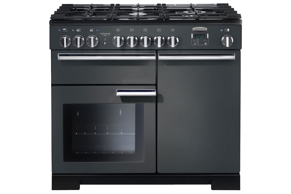 Rangemaster Professional Deluxe 100cm Dual Fuel Range Cooker | PDL100DFFSL/C | Slate