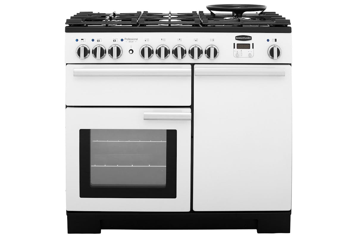 Rangemaster Professional Deluxe 100cm Dual Fuel Range Cooker | PDL100DFFWH/C | White