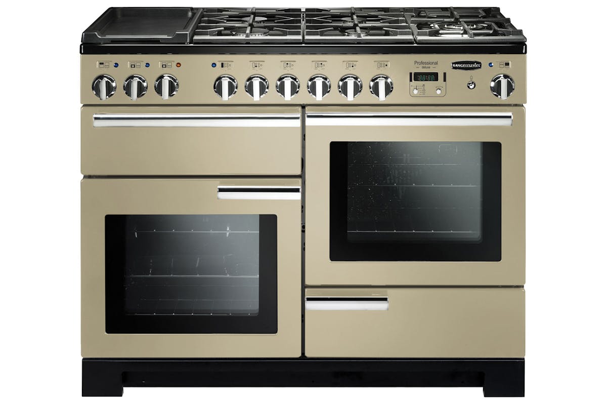 Rangemaster Professional Deluxe 110cm Dual Fuel Range Cooker | PDL110DFFCR/C | Cream