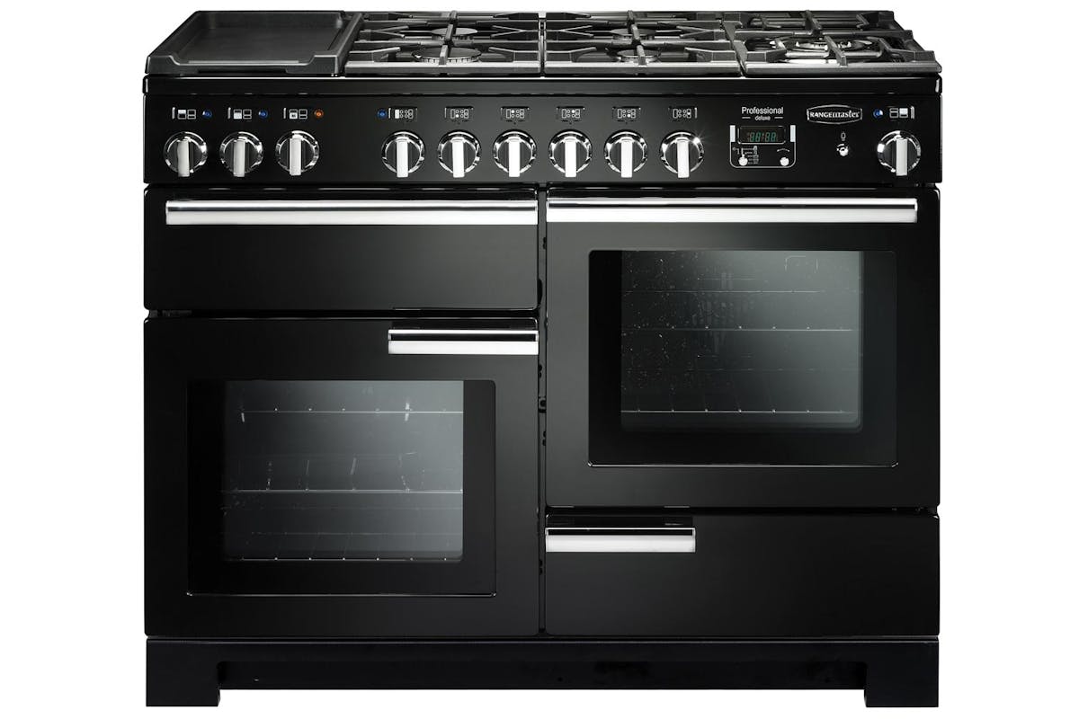 Rangemaster Pro Deluxe 110cm Dual Fuel Range Cooker | PDL110DFFGB/C | Black