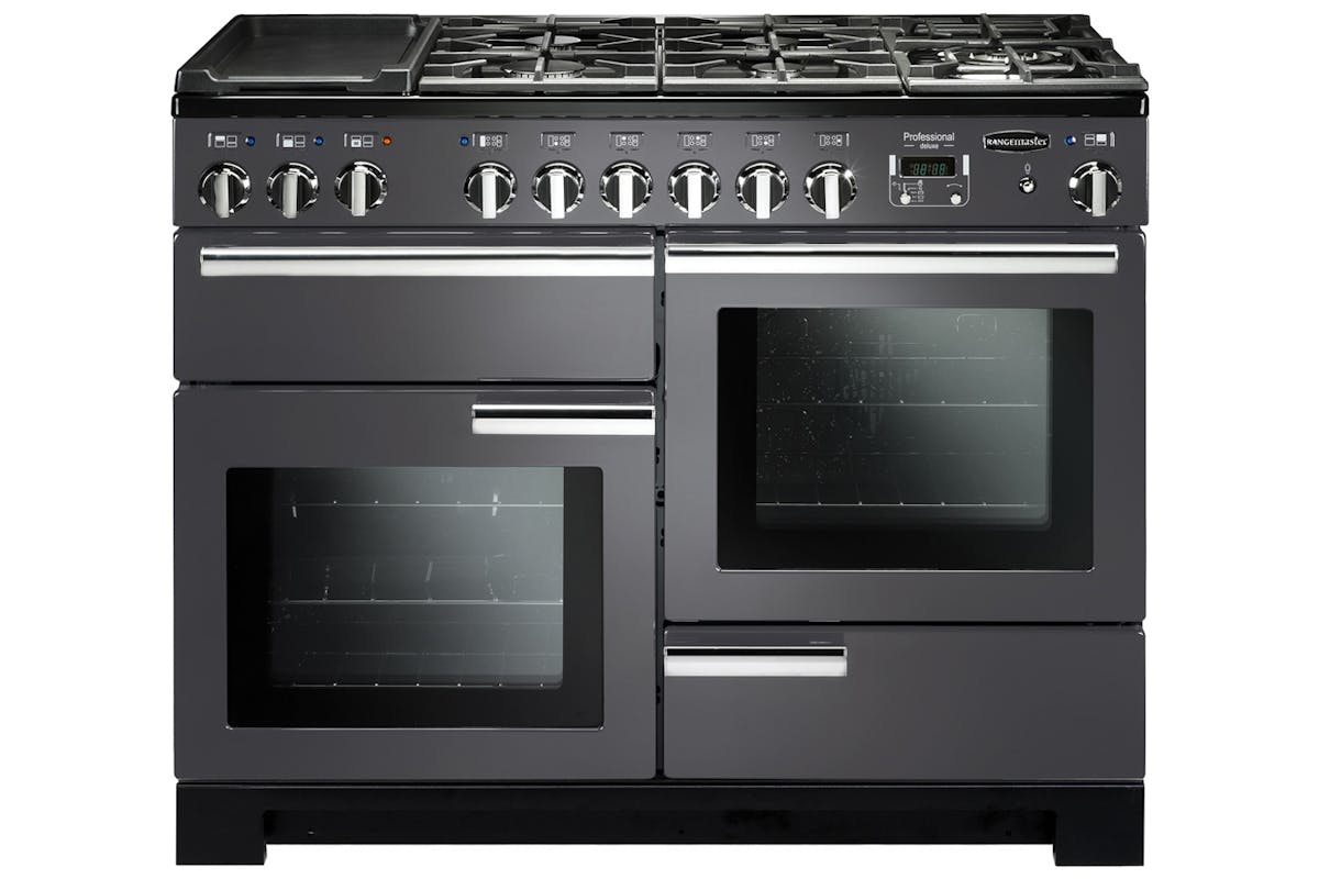 Rangemaster Professional Deluxe 110cm Dual Fuel Range Cooker | PDL110DFFSL/C | Slate