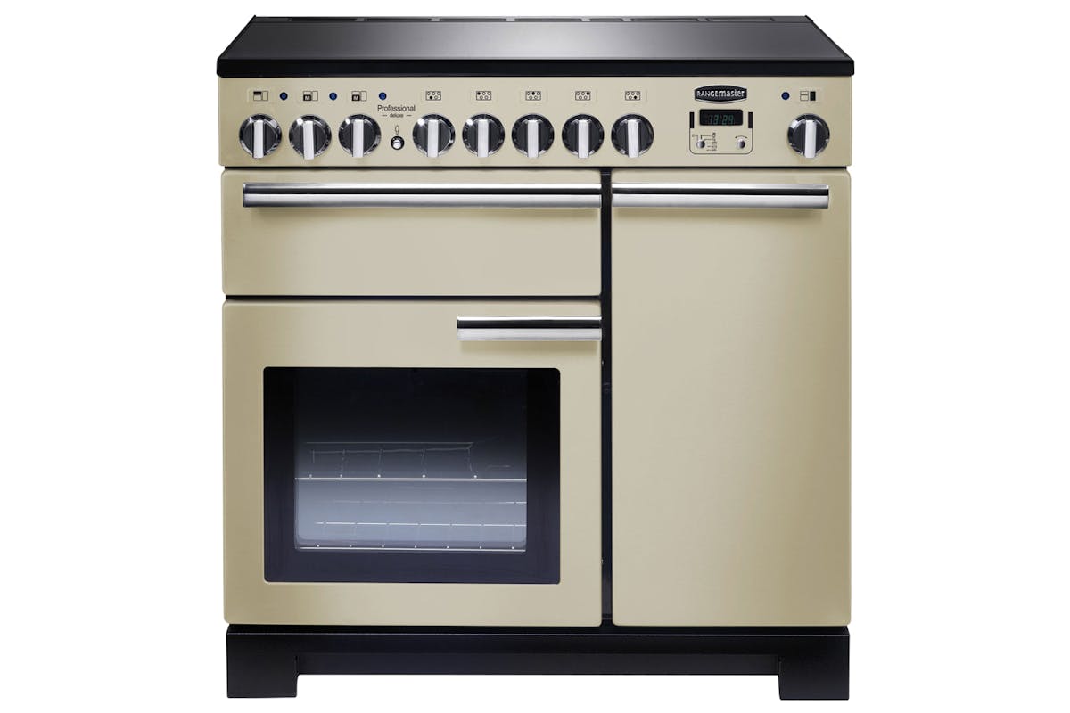 Rangemaster Professional Deluxe 90cm Electric Range Cooker | PDL90EICR/C | Cream
