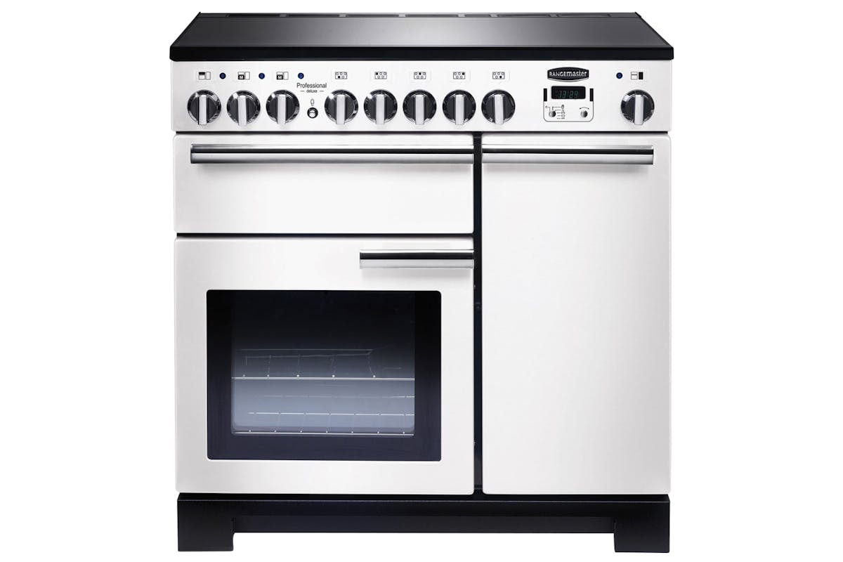 Rangemaster Professional Deluxe 90cm Electric Range Cooker | PDL90EIWH/C | White
