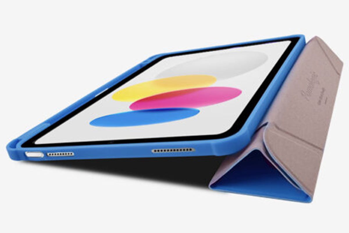Pomologic iPad Air 11 BookFold Clear + Pencil Holder (A16) | Blue-8