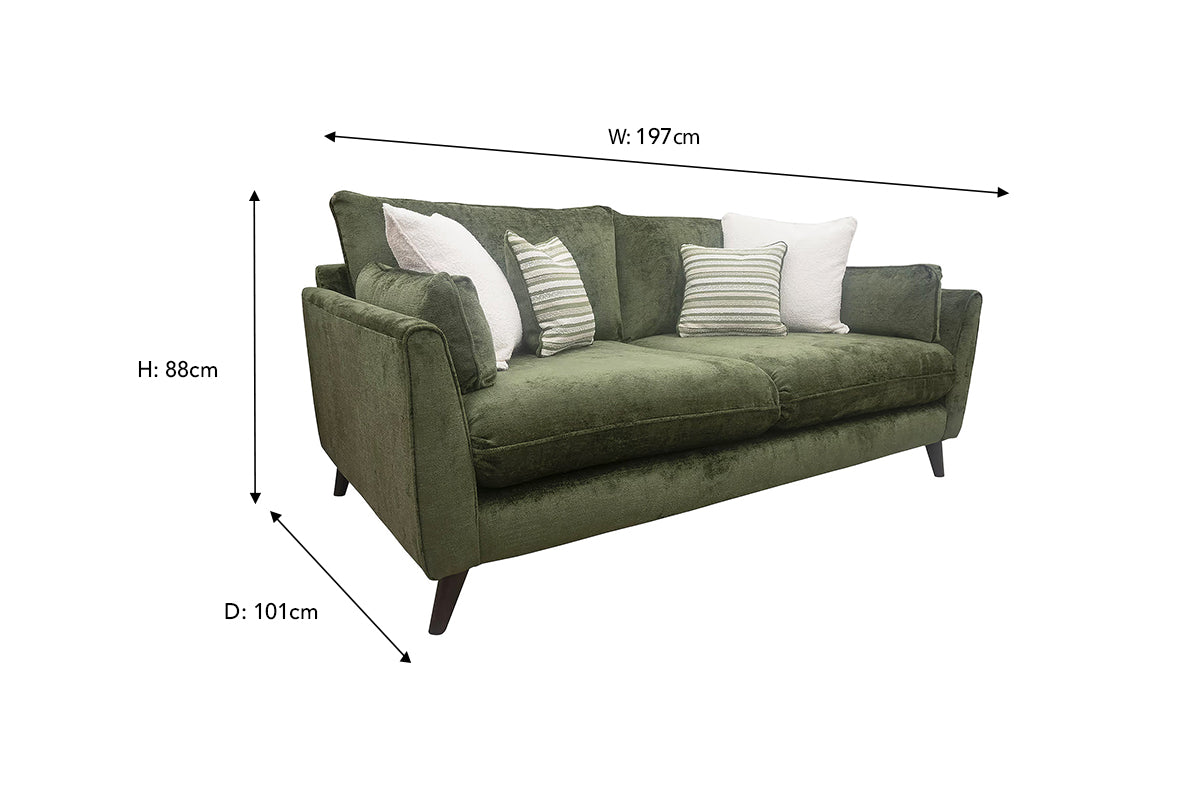 Petra 3 Seater Sofa | Fabric | Padua-2