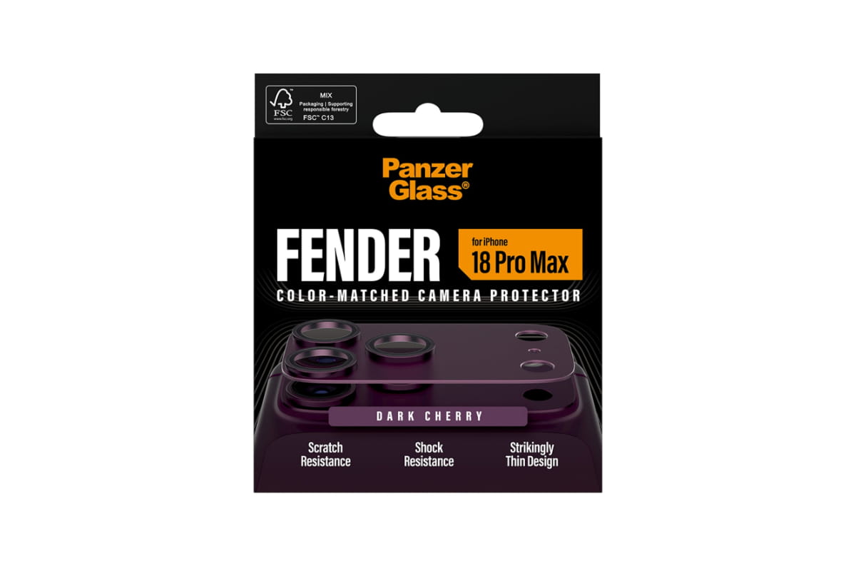 PanzerGlass iPhone 18 Pro Max Fender Camera Protector | Dark Cherry-4