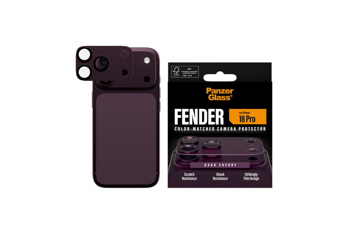 PanzerGlass iPhone 18 Pro Fender Camera Protector | Dark Cherry-5