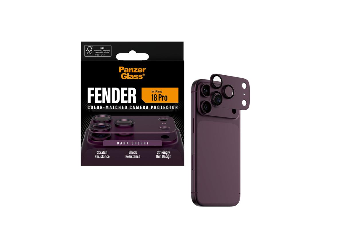 PanzerGlass iPhone 18 Pro Fender Camera Protector | Dark Cherry-3