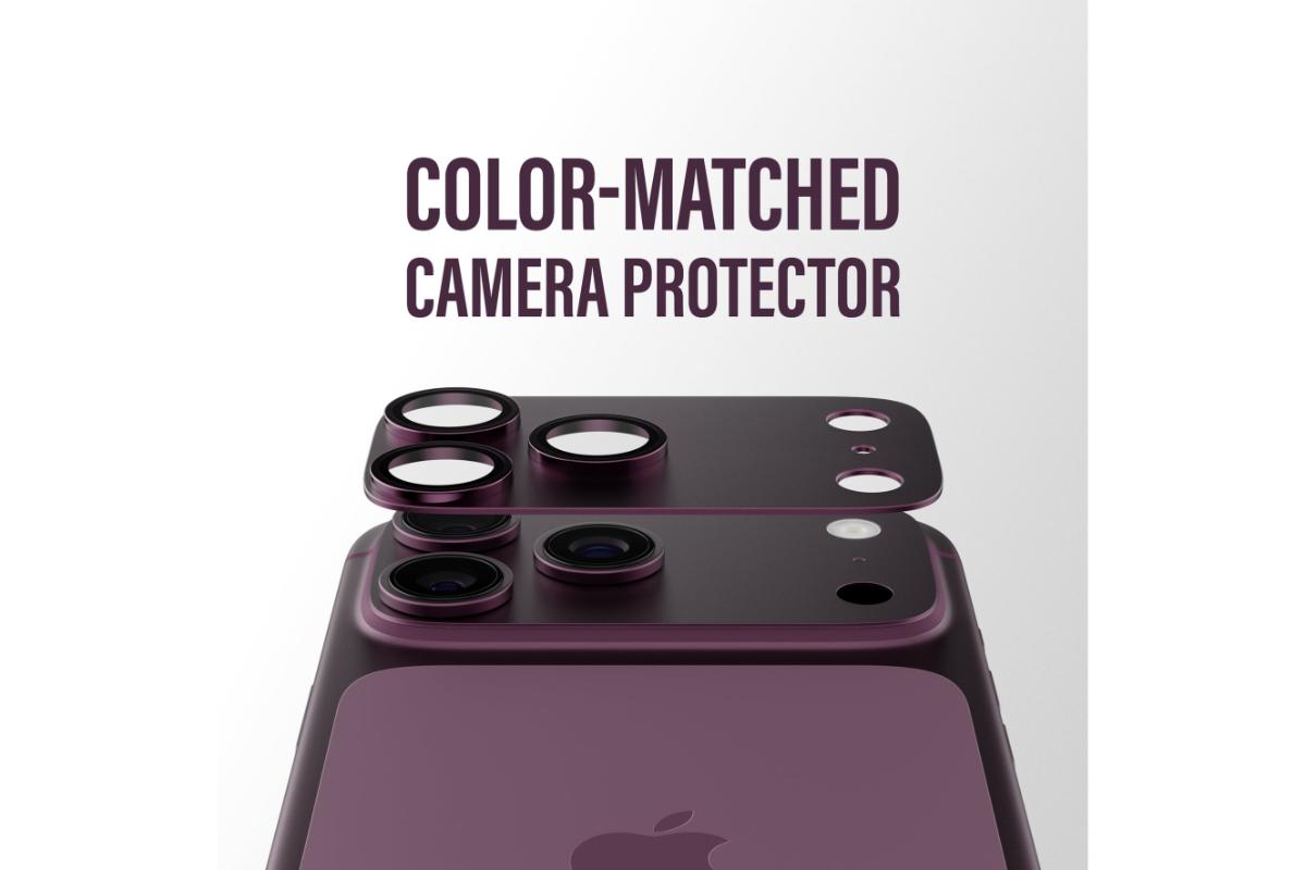 PanzerGlass iPhone 18 Pro Fender Camera Protector | Dark Cherry-11