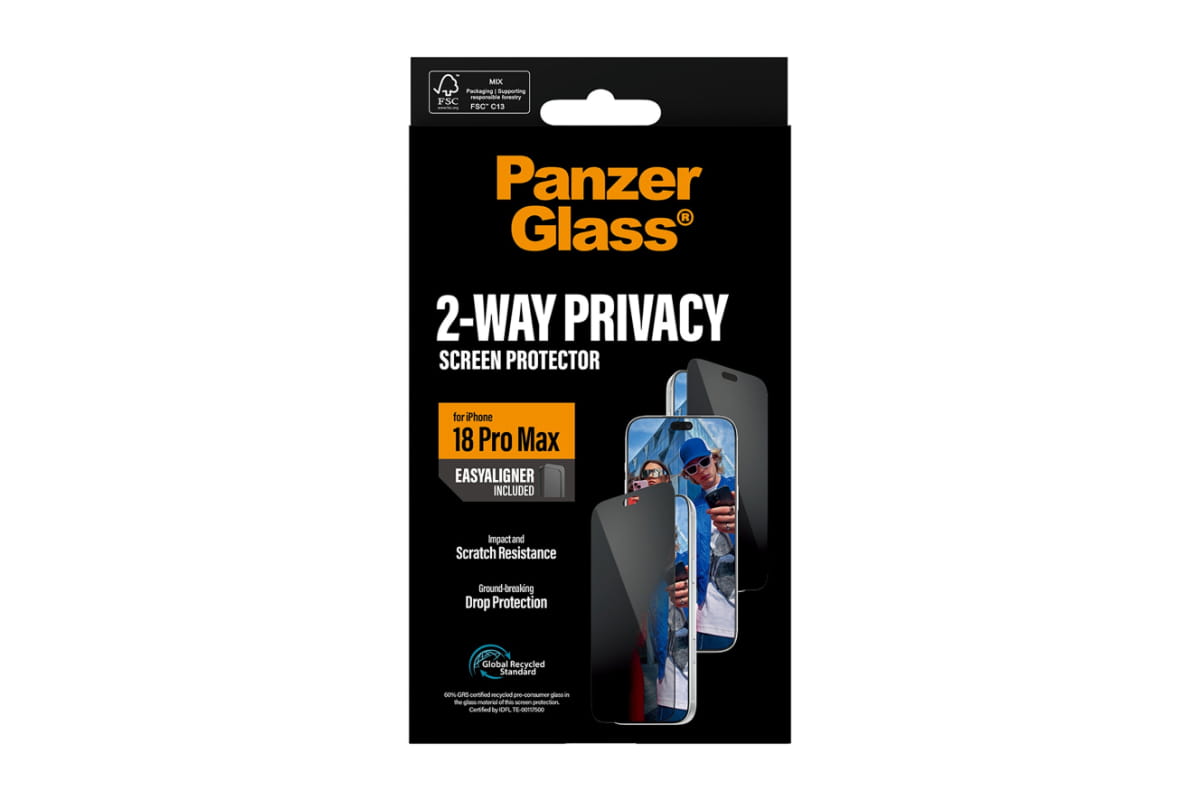 PanzerGlass iPhone 18 Pro Max 2-Way Privacy Ultra-Wide Fit Screen Protector with EasyAligner-3