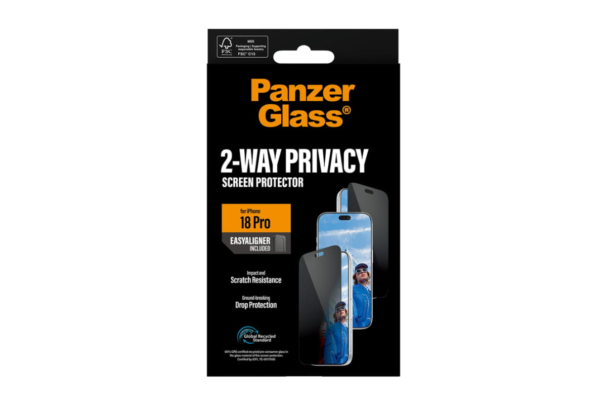 PanzerGlass iPhone 18 Pro 2-Way Privacy Ultra-Wide Fit Screen Protector with EasyAligner-3