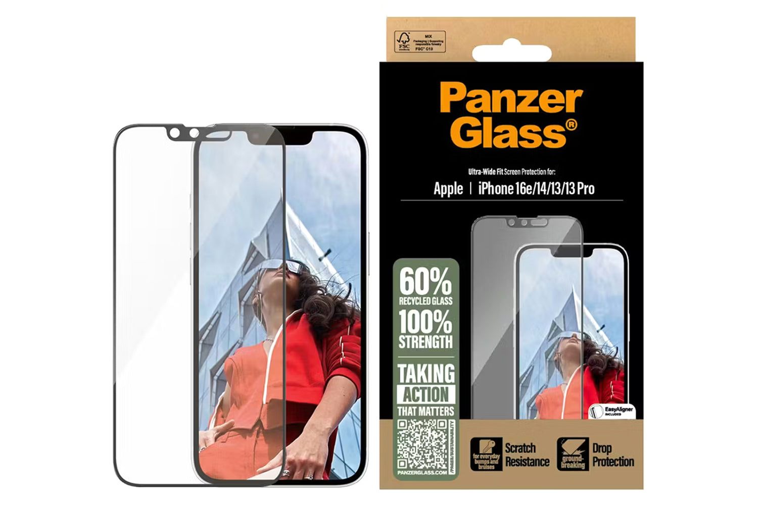 PanzerGlass iPhone 16E/14/13/13 Pro Ultra-Wide Fit Screen Protector-2